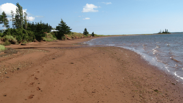 Red Sand Isolated Beach in PEI